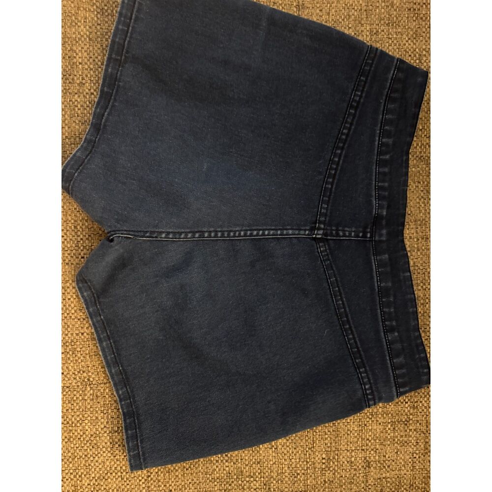 2.1 Denim Dark Wash Sailor-Style High-Waist Denim Shorts (Size 28)